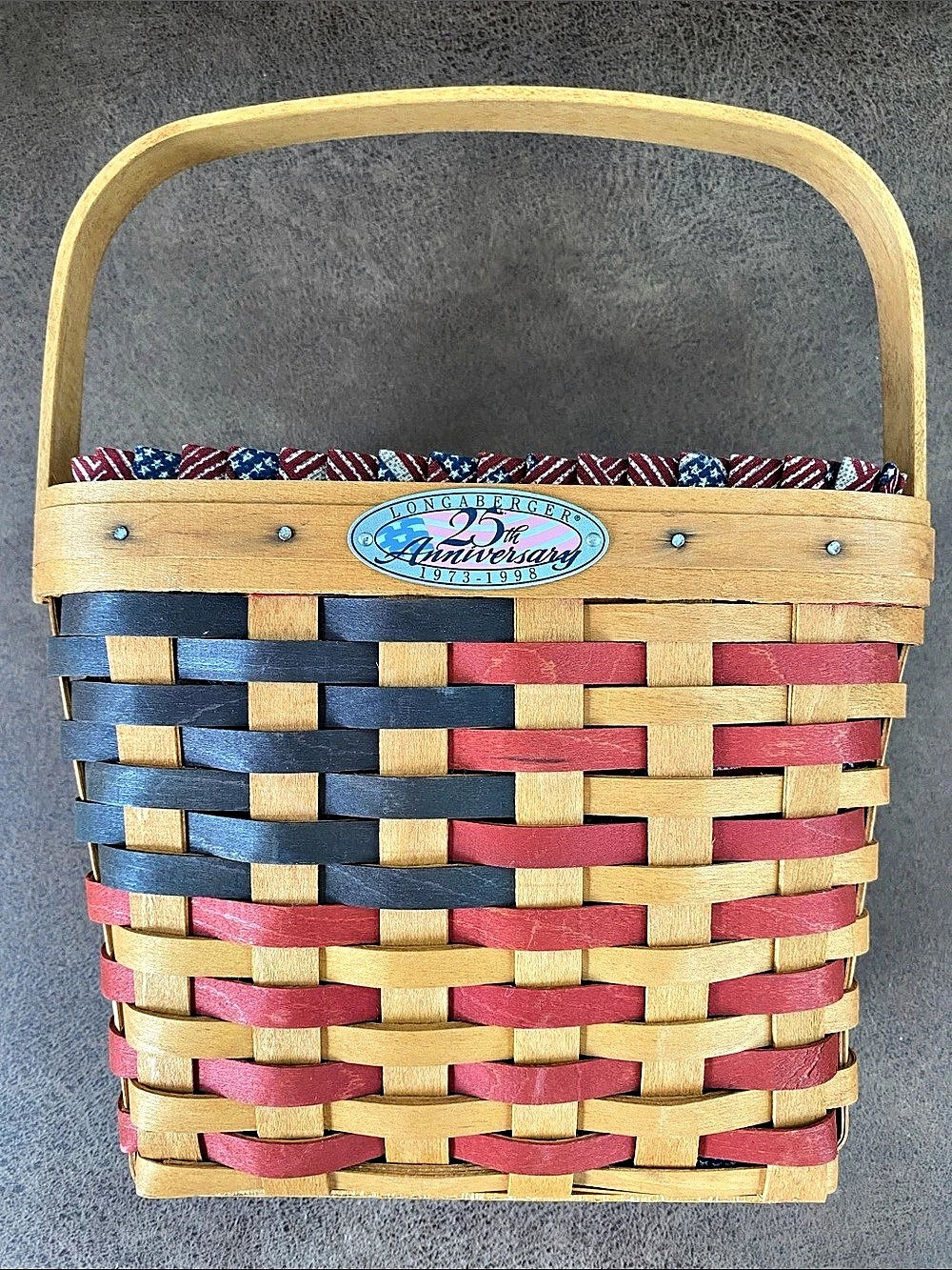 Longaberger 1998 25th Anniversary Flag Basket